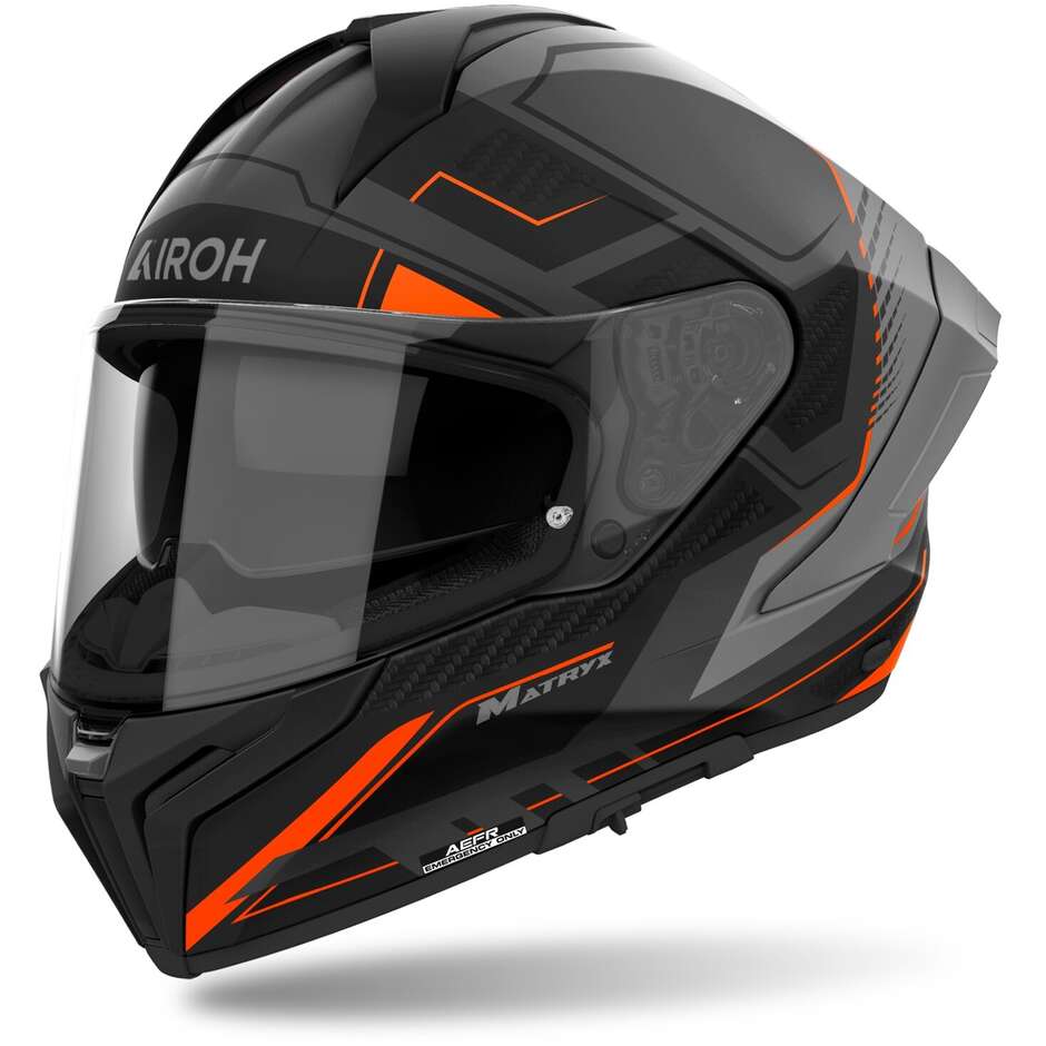 Airoh MATRYX ROCKET Full Face Motorcycle Helmet Matt Orange