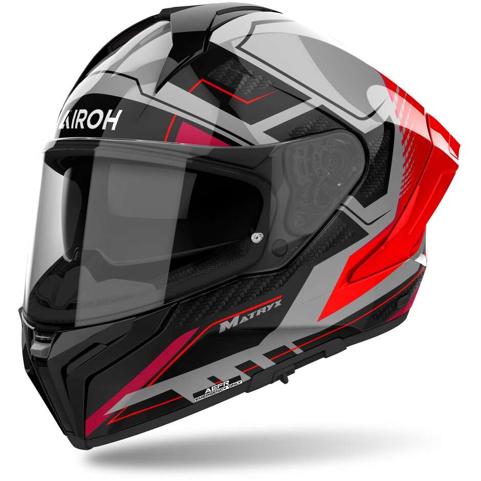Airoh MATRYX ROCKET Integral-Motorradhelm, glänzendes Rot