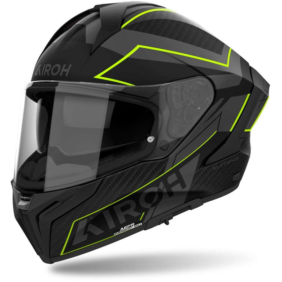 Airoh MATRYX SENTINEL Full Face Motorcycle Helmet Matt Yellow