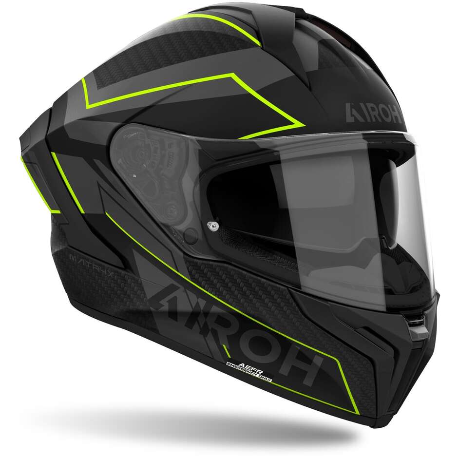 Airoh MATRYX SENTINEL Full Face Motorcycle Helmet Matt Yellow