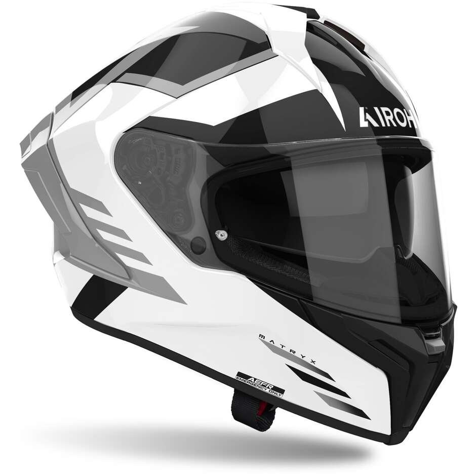 Airoh MATRYX THRON Full Face Motorcycle Helmet Glossy White