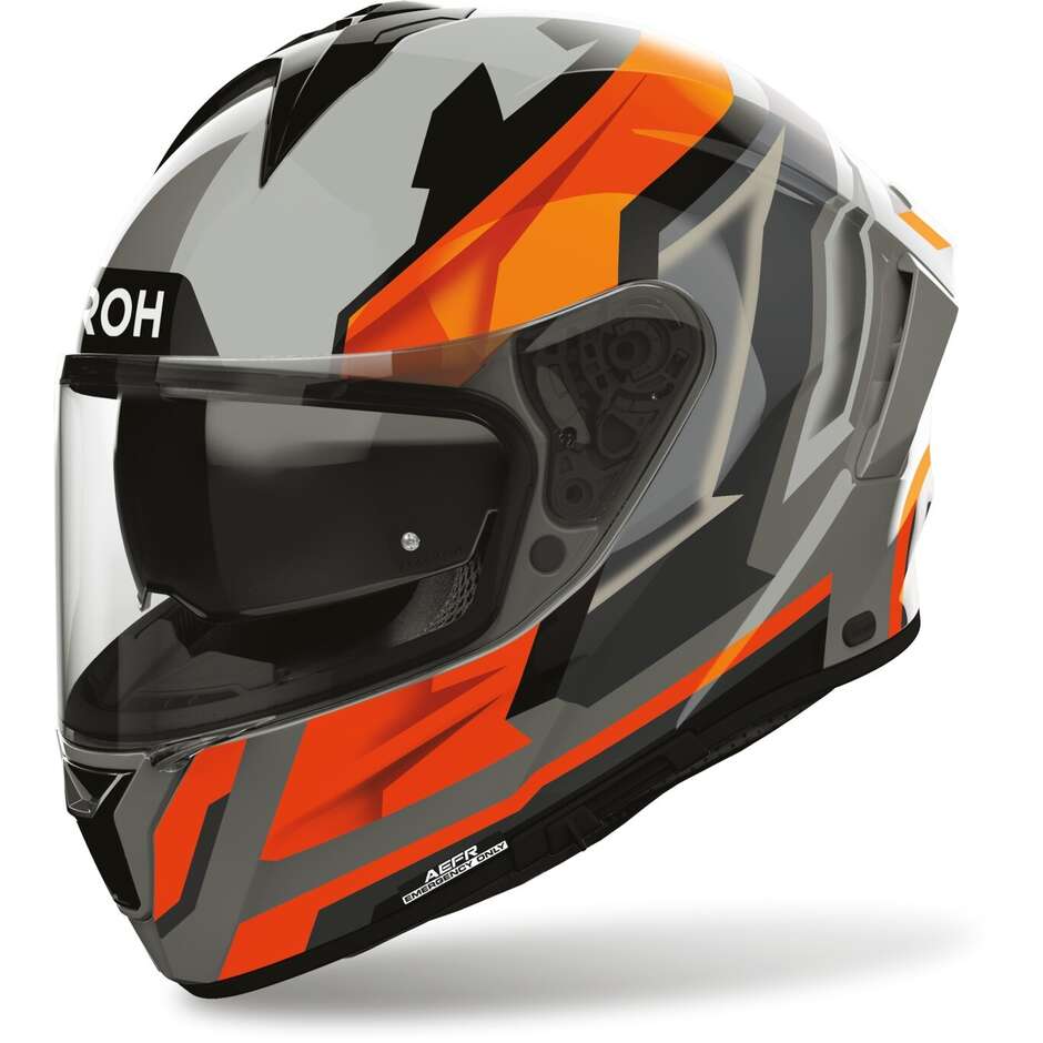 Airoh SPARK 2 BLADE Integralhelm für Motorräder, glänzendes fluoreszierendes Orange