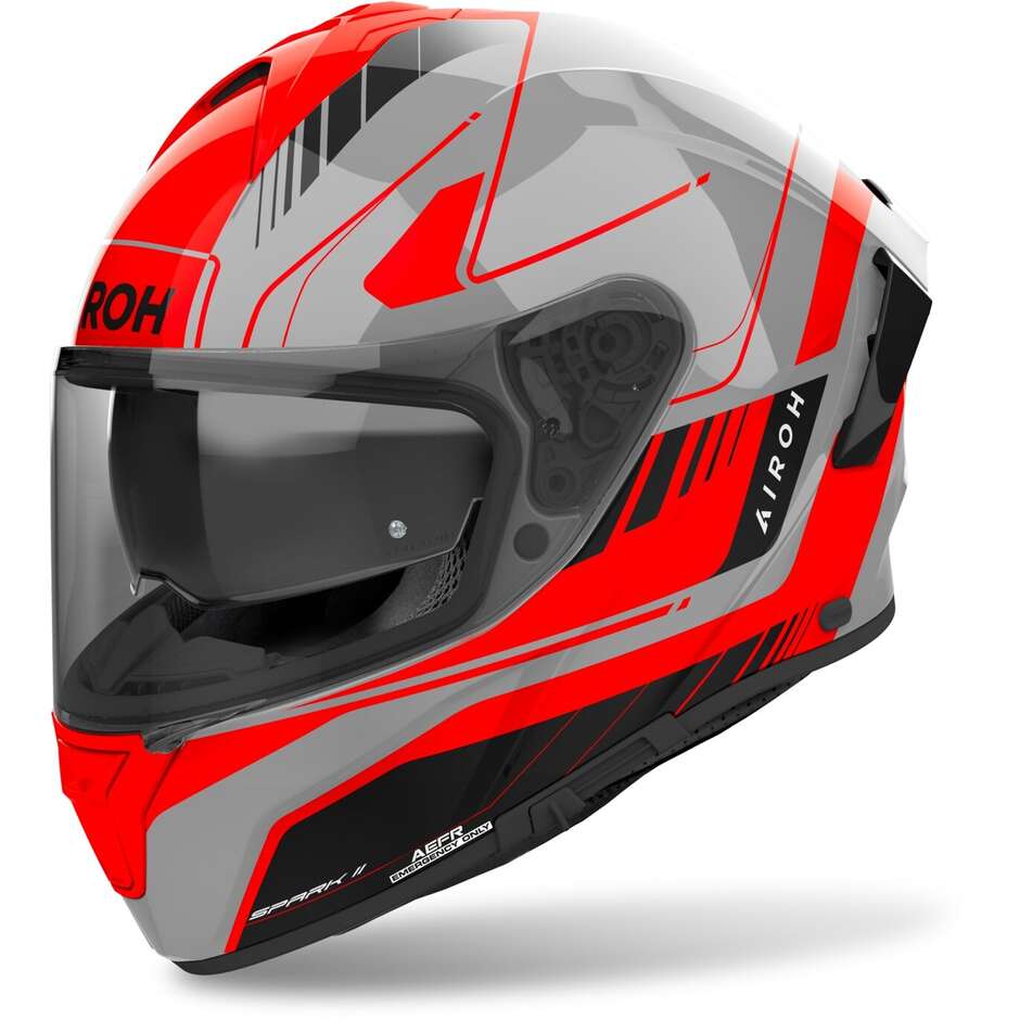 Airoh SPARK 2 CHRONO Integral-Motorradhelm, glänzendes Orange