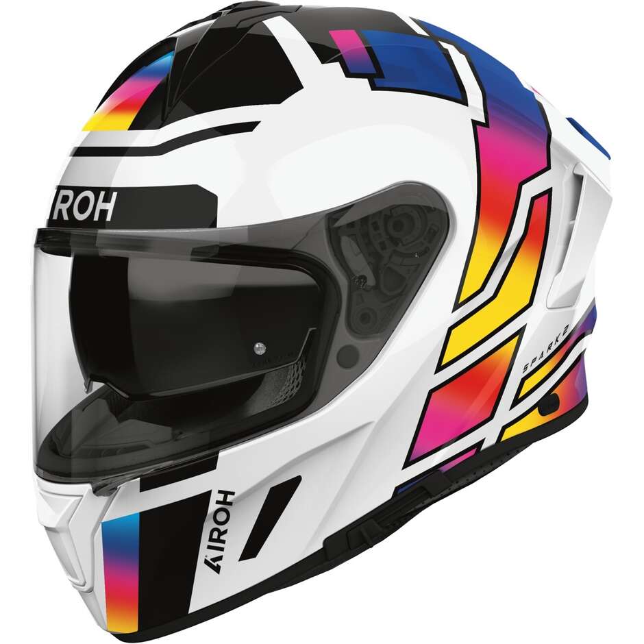 Airoh SPARK 2 LIVELY Rainbow Gloss Full Face Motorcycle Helmet