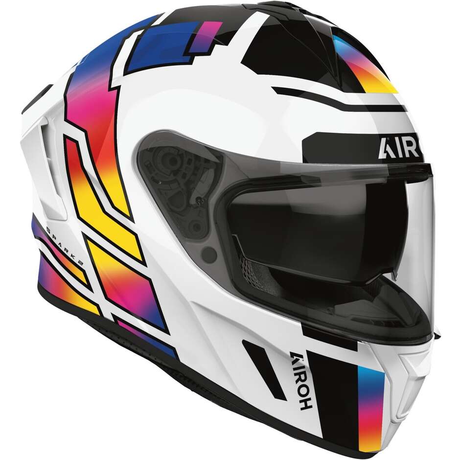 Airoh SPARK 2 LIVELY Rainbow Gloss Full Face Motorcycle Helmet