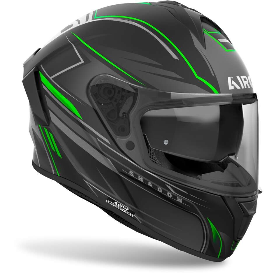 Airoh SPARK 2 SHADOW Mattgrüner Integral-Motorradhelm