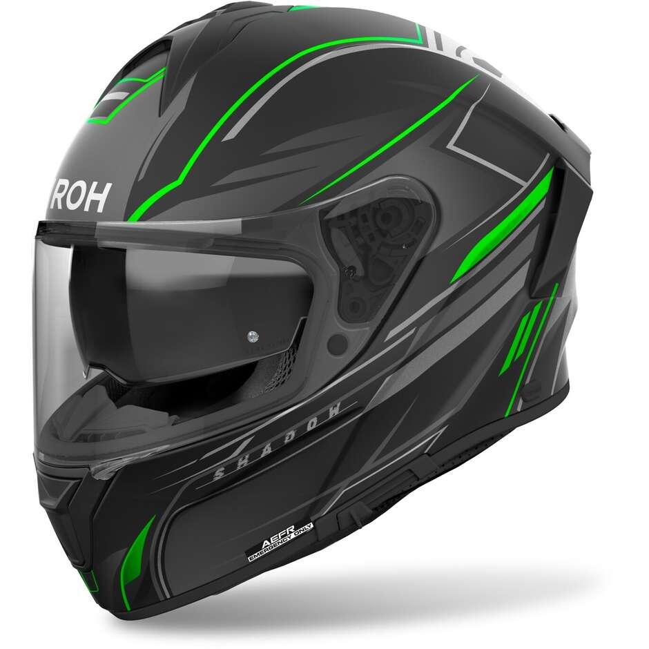 Airoh SPARK 2 SHADOW Mattgrüner Integral-Motorradhelm