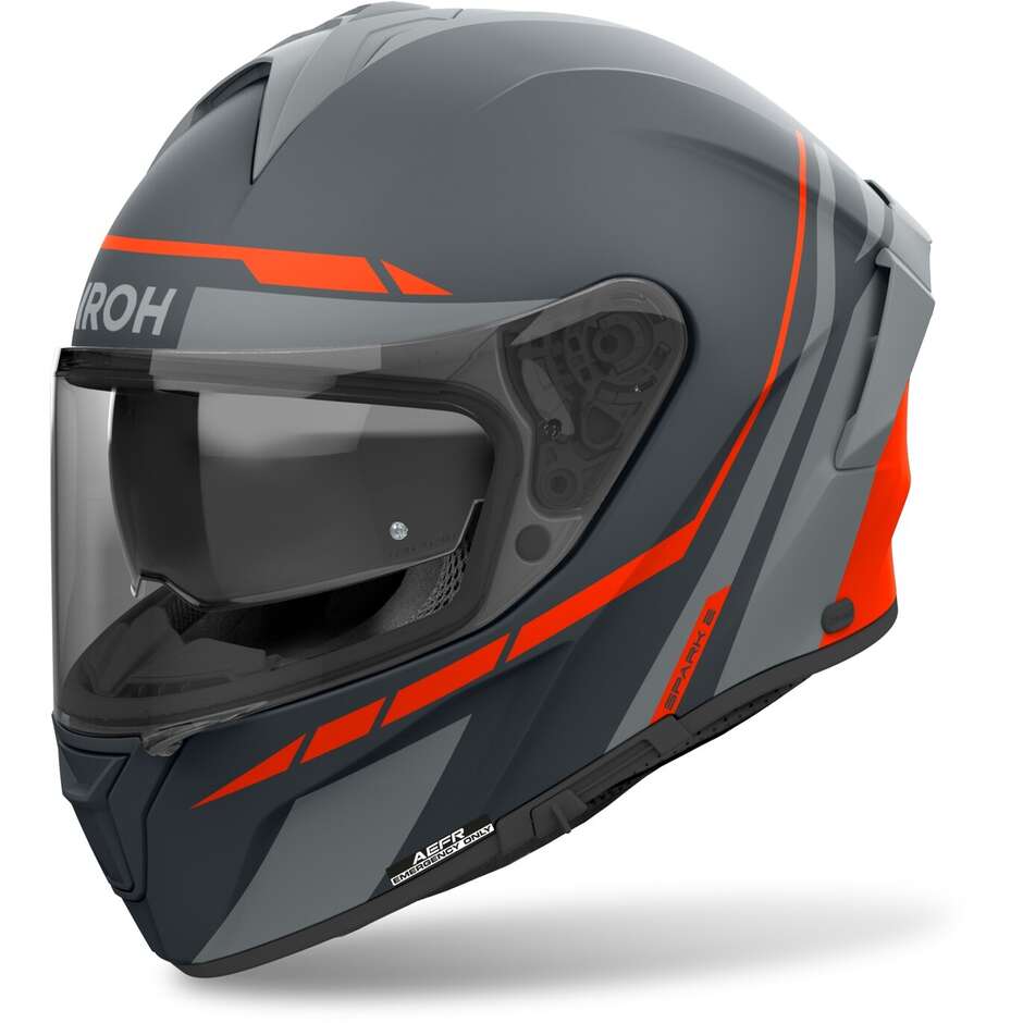 Airoh SPARK 2 SPINNER Full Face Motorcycle Helmet Matt Orange