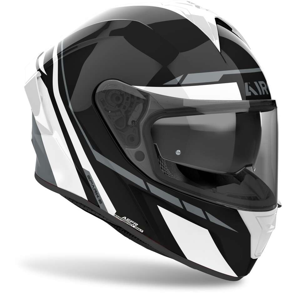 Airoh SPARK 2 SPINNER Integral-Motorradhelm Weiß