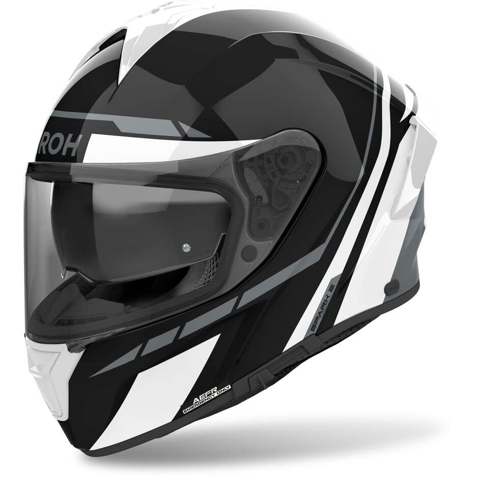 Airoh SPARK 2 SPINNER Integral-Motorradhelm Weiß