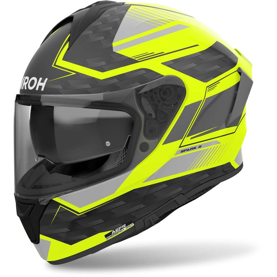 Airoh SPARK 2 ZENITH Mattgelber Integral-Motorradhelm