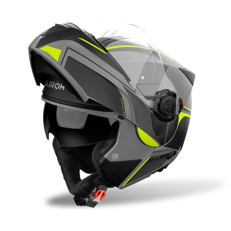 Airoh SPECKTRE LEAF Modular Motorcycle Helmet P/J Matt Yellow