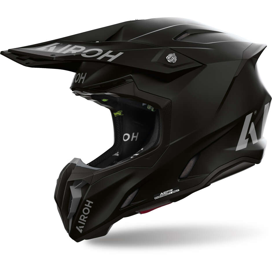 Airoh TWIST 3 COLOR Mattschwarzer Cross Enduro Motorradhelm