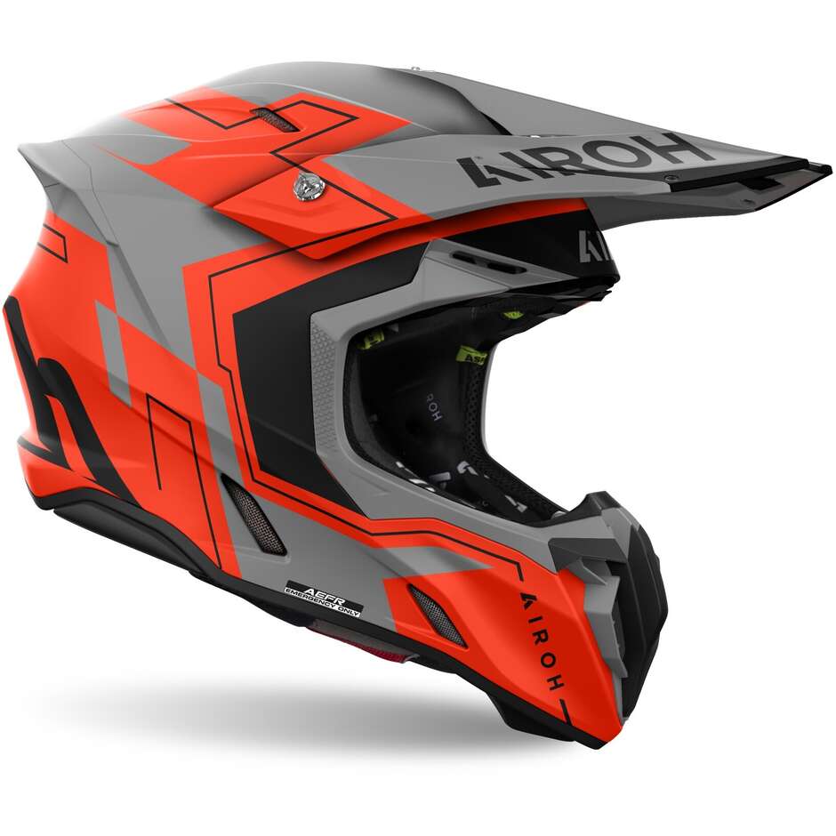Airoh TWIST 3 DIZZY Cross Enduro Motorcycle Helmet Matt Fluo Orange