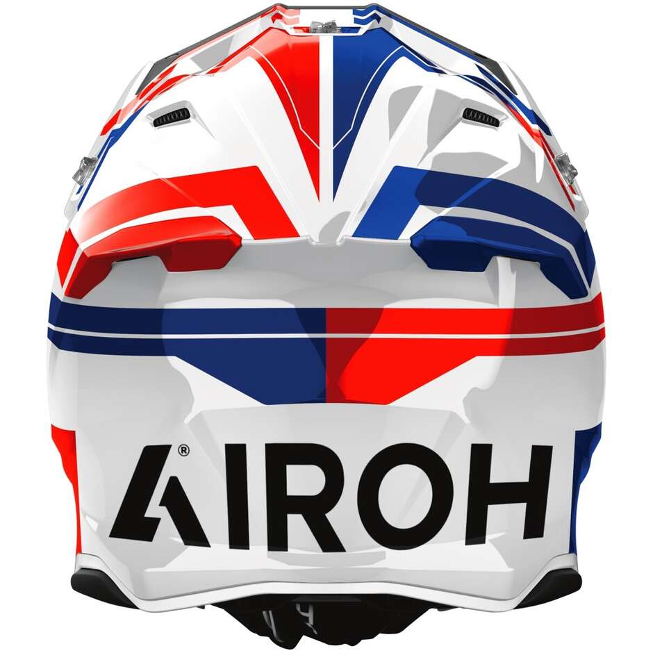 Airoh Twist 3 Dynasty Motocross Enduro Helmet, Glossy Red and Blue