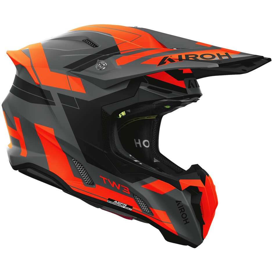 Airoh Twist 3 Dynasty Motocross Enduro Helmet, Matte Orange