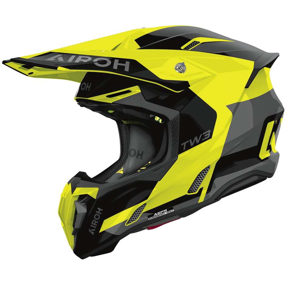 Airoh Twist 3 Fancy Motocross Enduro Helmet Gloss Yellow