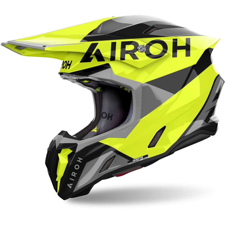 Airoh TWIST 3 KING Glossy Yellow Cross Enduro Motorcycle Helmet