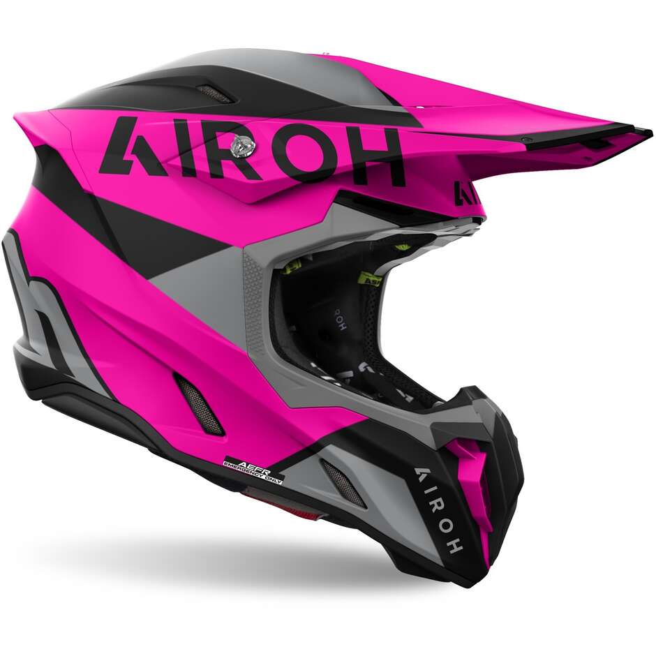 Airoh TWIST 3 KING Matt Pink Cross Enduro Motorcycle Helmet