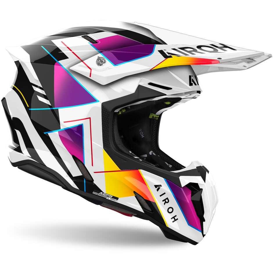 Airoh TWIST 3 RAINBOW Glossy Cross Enduro Motorcycle Helmet