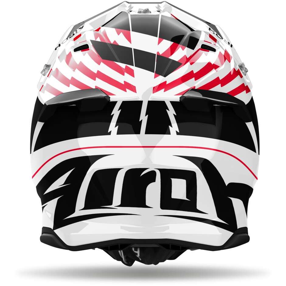 Airoh TWIST 3 THUNDER Glossy Red Cross Enduro Motorcycle Helmet