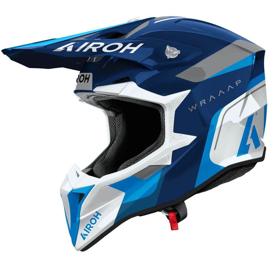 Airoh WRAAAP CONQUER Motocross Enduro Helmet Gloss Blue