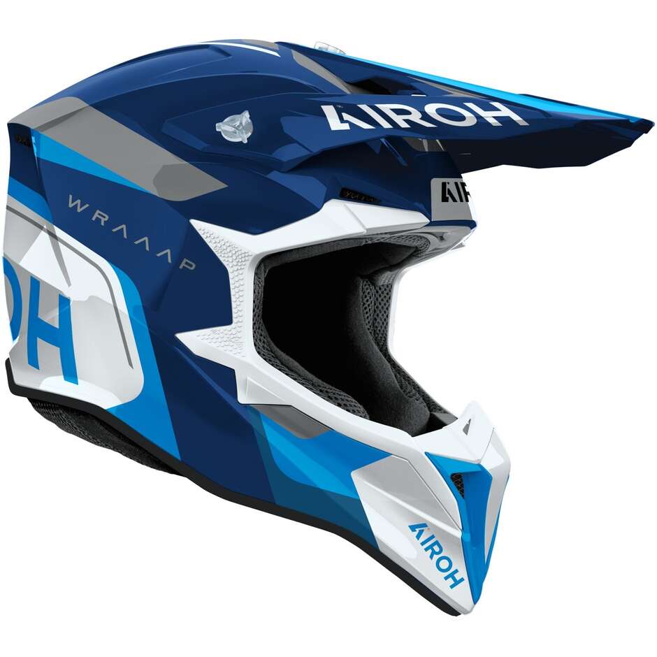 Airoh WRAAAP CONQUER Motocross Enduro Helmet Gloss Blue