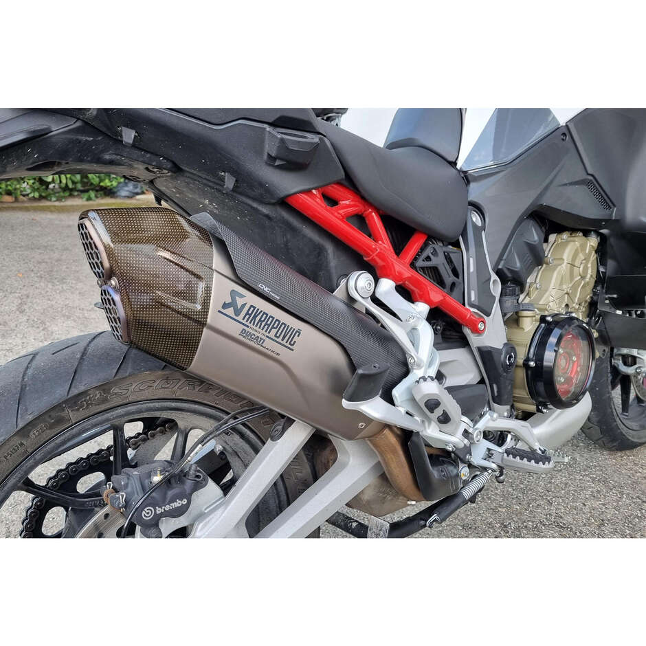 Akrapovic Ducati Multistrada V4 Exhaust Heat Shield - Carbon CNC Racing ZA998 Glossy