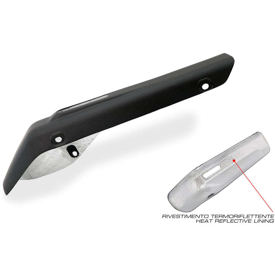 Akrapovic Ducati Multistrada V4 Exhaust Heat Shield - Carbon CNC Racing ZA998 Glossy