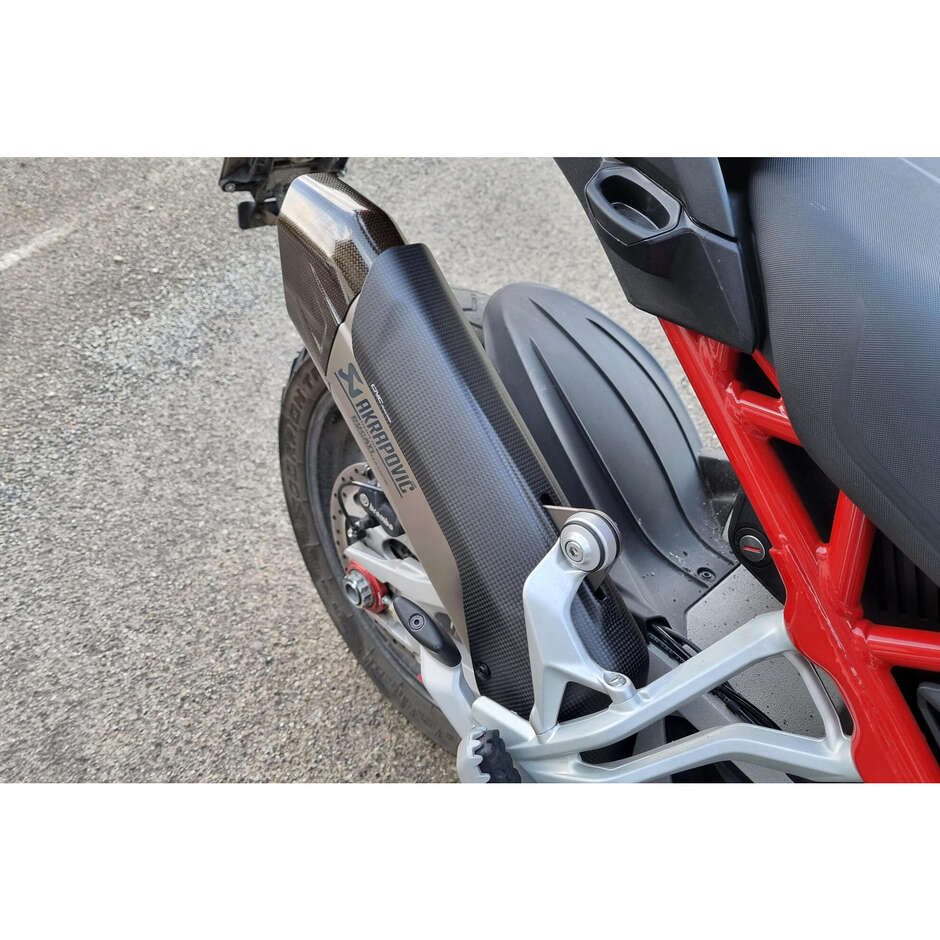 Akrapovic Ducati Multistrada V4 Exhaust Heat Shield - Carbon CNC Racing ZA998 Matte