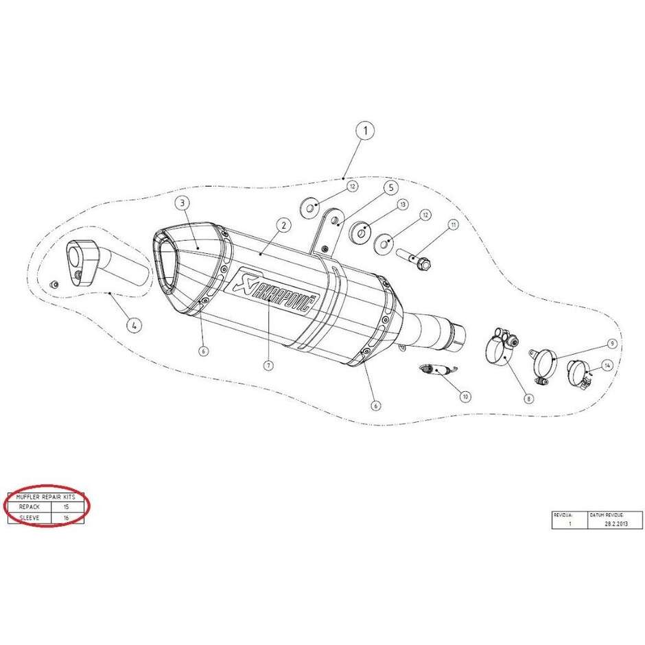 Akrapovic Exhaust Sleeve Kit P-RKS238ZT30