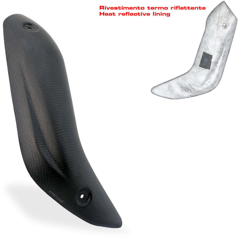 Akrapovic Full System Ducati Multistrada V4 Collector Heat Shield - Carbon CNC Racing ZA902 Glossy