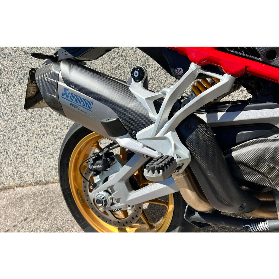Akrapovic Full System Ducati Multistrada V4 Collector Heat Shield - Carbon CNC Racing ZA902 Glossy