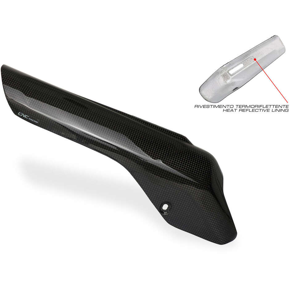 Akrapovic Full System Ducati Multistrada V4 Exhaust Heat Shield - Carbon CNC Racing ZA901 Matte