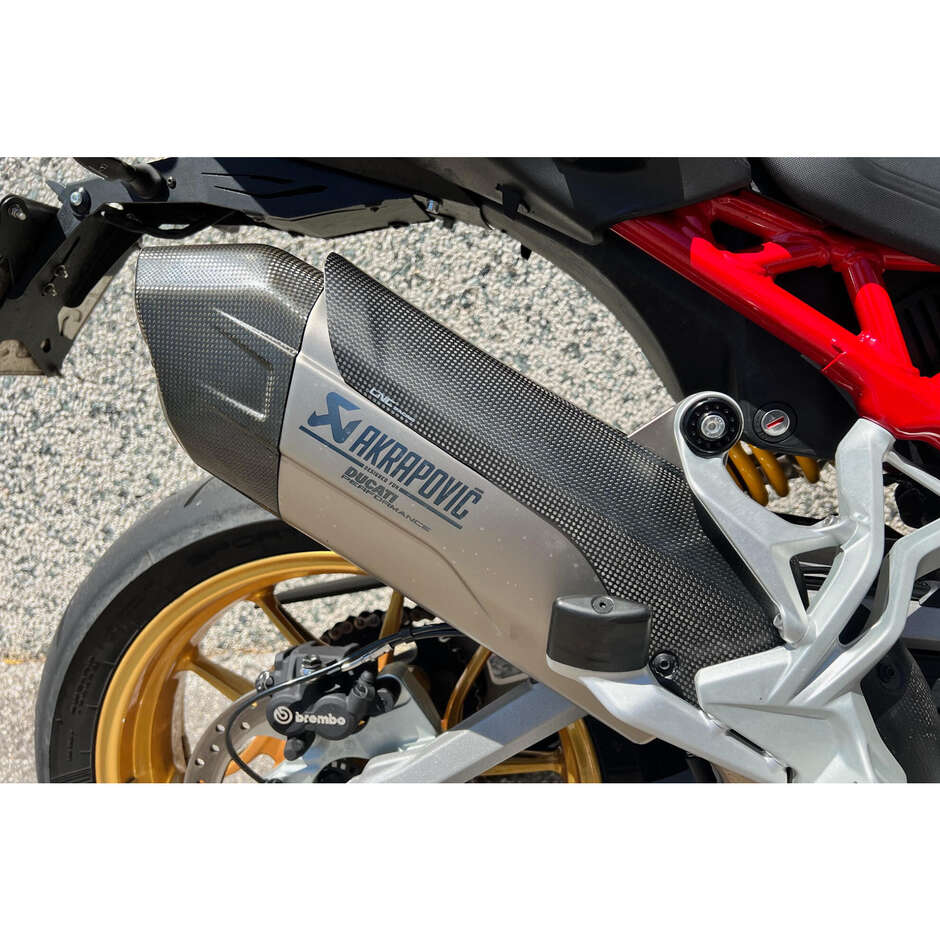 Akrapovic Full System Ducati Multistrada V4 Exhaust Heat Shield - Carbon CNC Racing ZA901 Matte