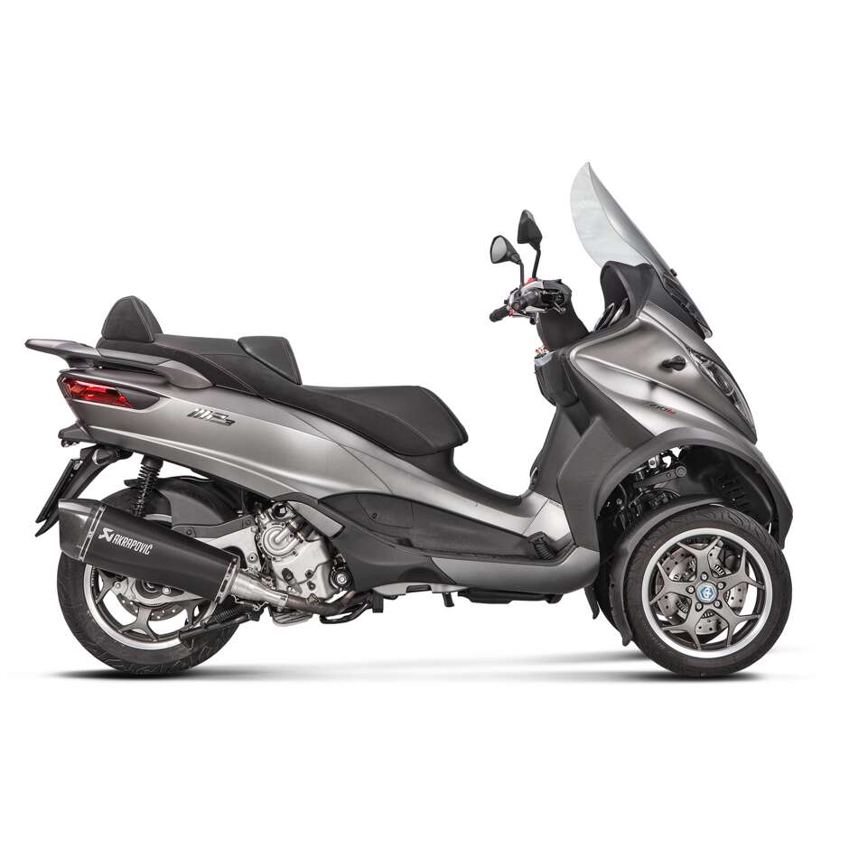 Akrapovic S-PI5SO1-HRAASSBL Slip-On Exhaust Specific For PIAGGIO MP3 500 (08-20)