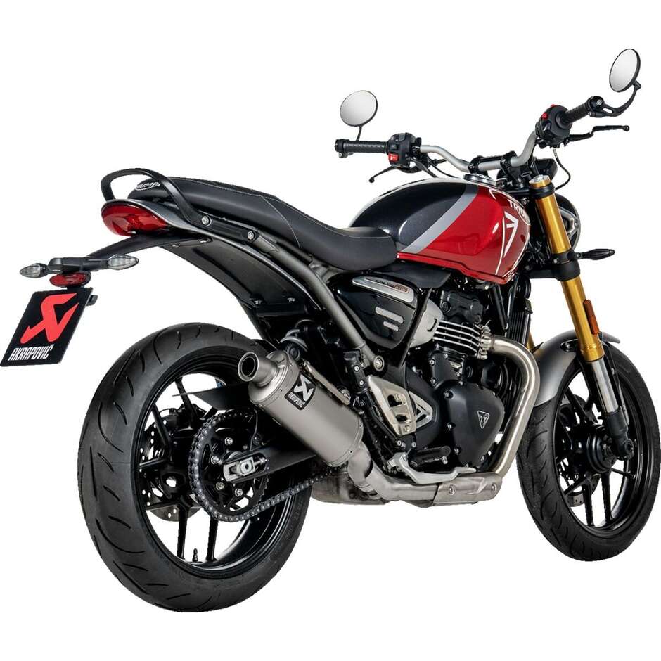 Akrapovic S-T4SO1-HDT Slip-On Exhaust for TRIUMPH Scrambler 400 X (24-26); Speed 400 (24-26)