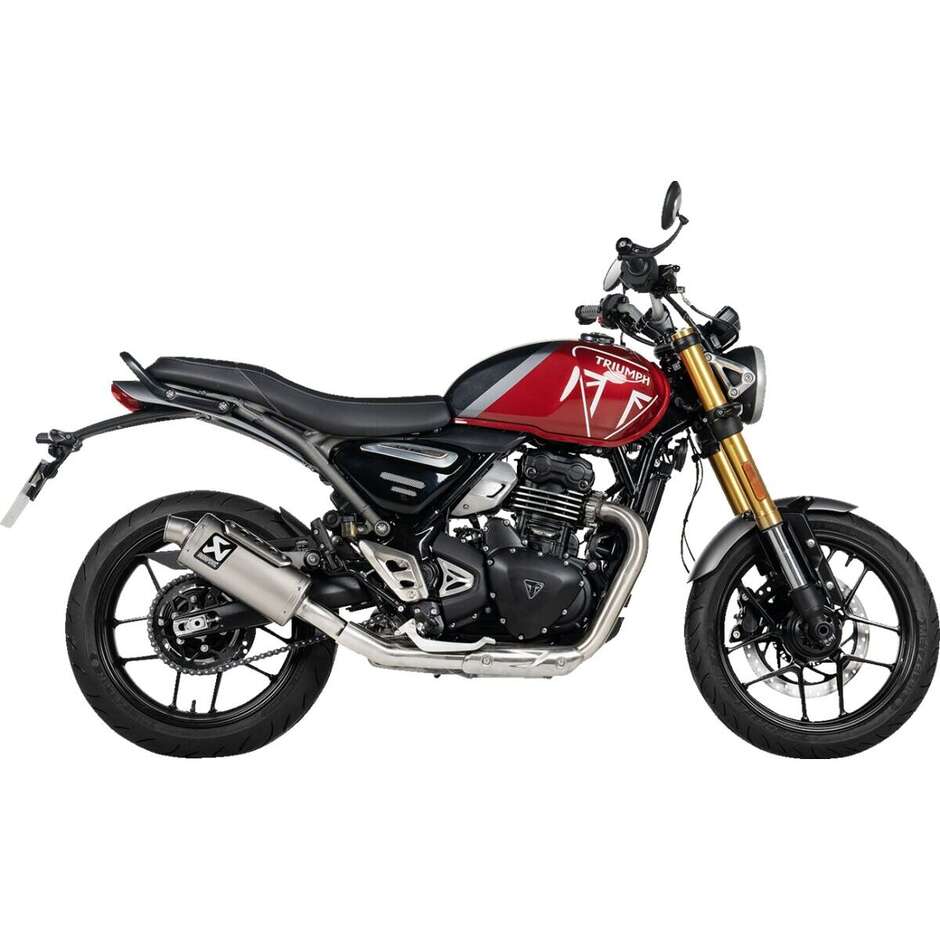 Akrapovic S-T4SO1-HDT Slip-On Exhaust for TRIUMPH Scrambler 400 X (24-26); Speed 400 (24-26)