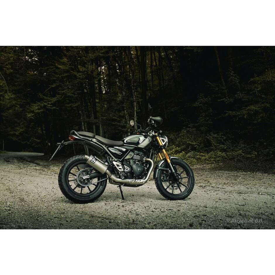 Akrapovic S-T4SO1-HDT Slip-On Exhaust for TRIUMPH Scrambler 400 X (24-26); Speed 400 (24-26)