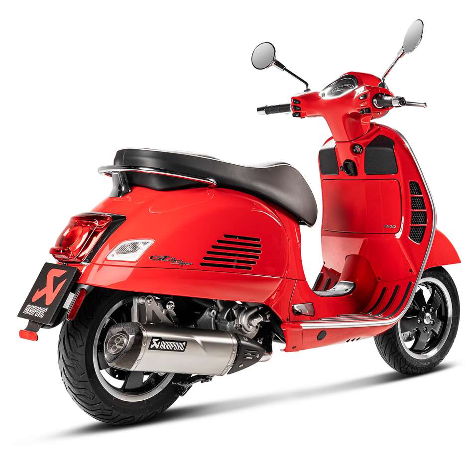 Akrapovic S-VE3SO9-HRSS Slip-On-Auspuff speziell für PIAGGIO Vespa-Modelle in der Beschreibung