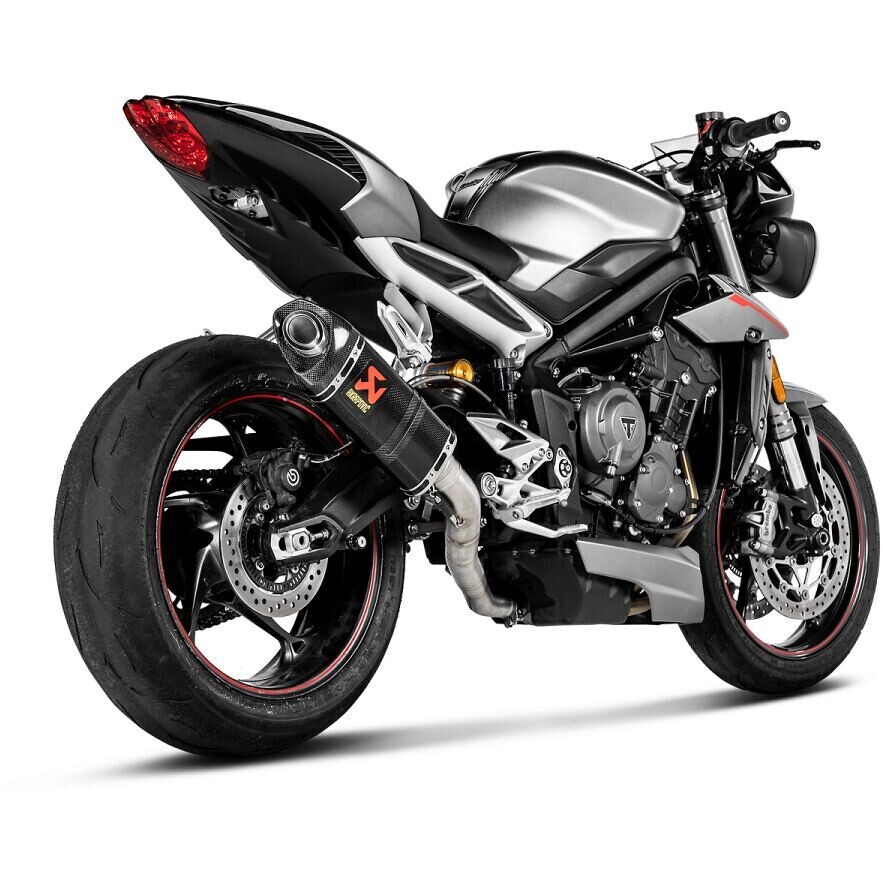 Akrapovic Slip-On Exhaust S-T7SO2-APC For Street Triple 765 R / S (17-20); Street Triple 765 RS (17-23)