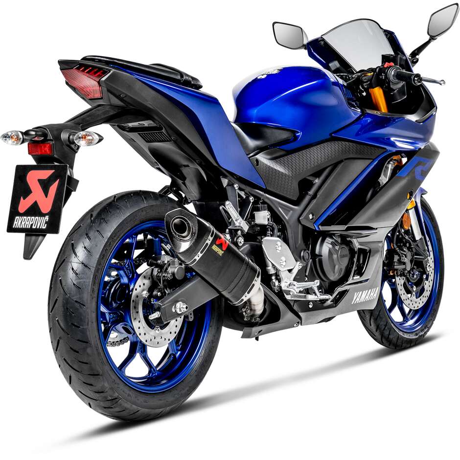 Akrapovic Slip-On Exhaust S-Y2SO16-HAPC/1 Specific For YAMAHA YZF-R25 (15-24); YZF-R3 (15-21); MT-03 (16-22)