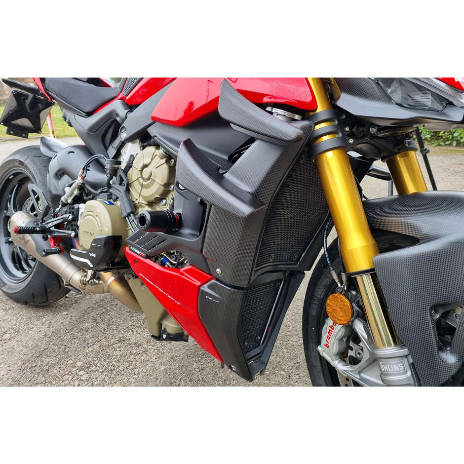 Ali superiori ed inferiori in carbonio ZA303 Ducati Streetfighter V4 / V2 CNC Racing Opaco