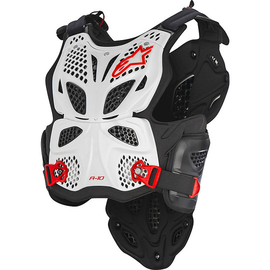 Alpinestars A-10 Chest Protector Protective Cap White Black Red