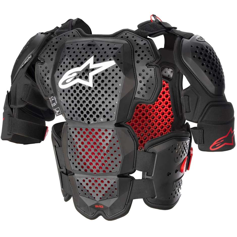 Alpinestars A-10 V2 FULL CHEST PROTECTOR Motorcycle Harness Anthracite Black Red