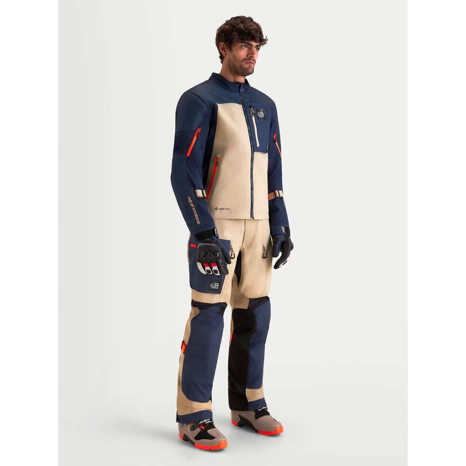 Alpinestars ARENIS GORE-TEX JACKET Navy Blue Indigo Aluminum Adventure Motorcycle Jacket