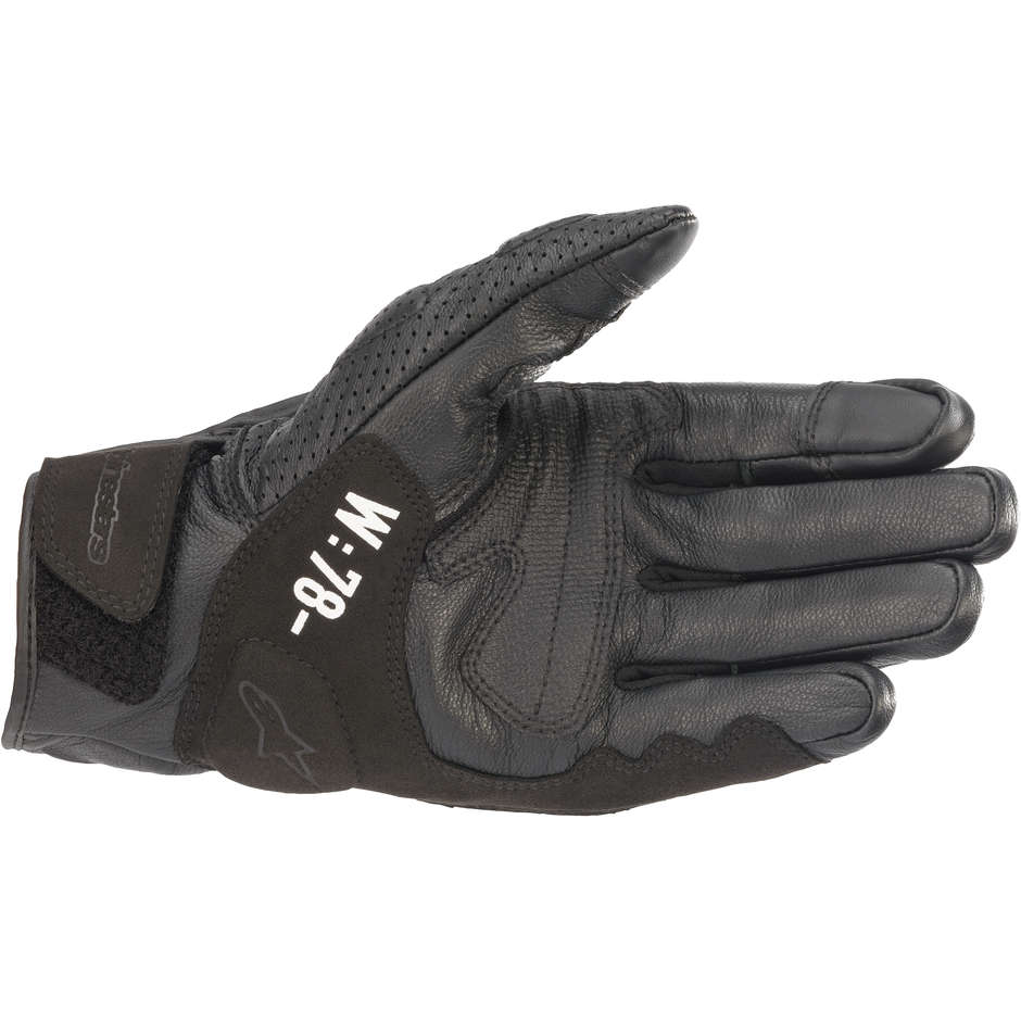 Alpinestars AS-DSL KEI Black Summer Leather Motorcycle Gloves
