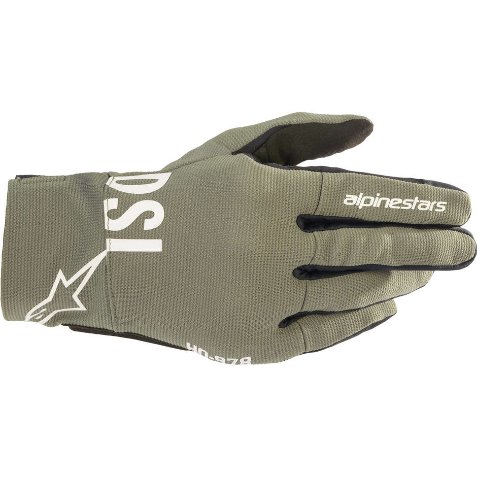 Alpinestars AS-DSL SHOTARO Green Fabric Motorcycle Gloves