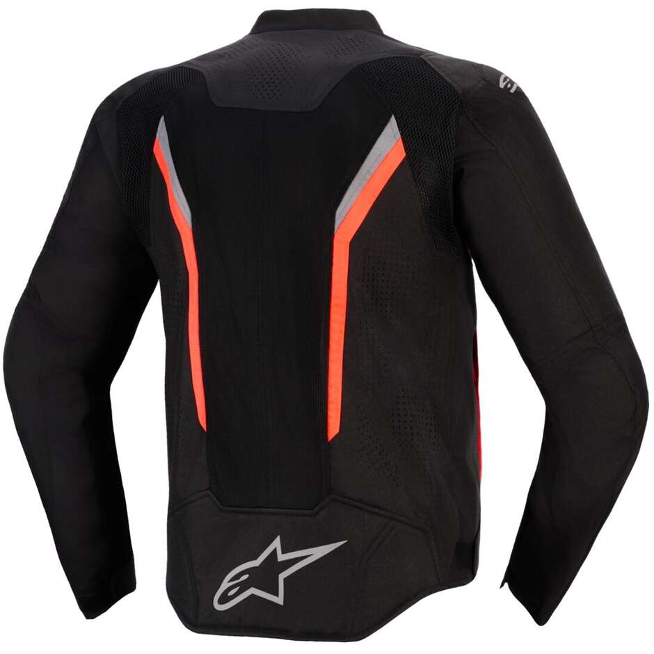 Alpinestars AST V3 AIR Motorcycle Jacket Black Dark Grey Fluorescent Red