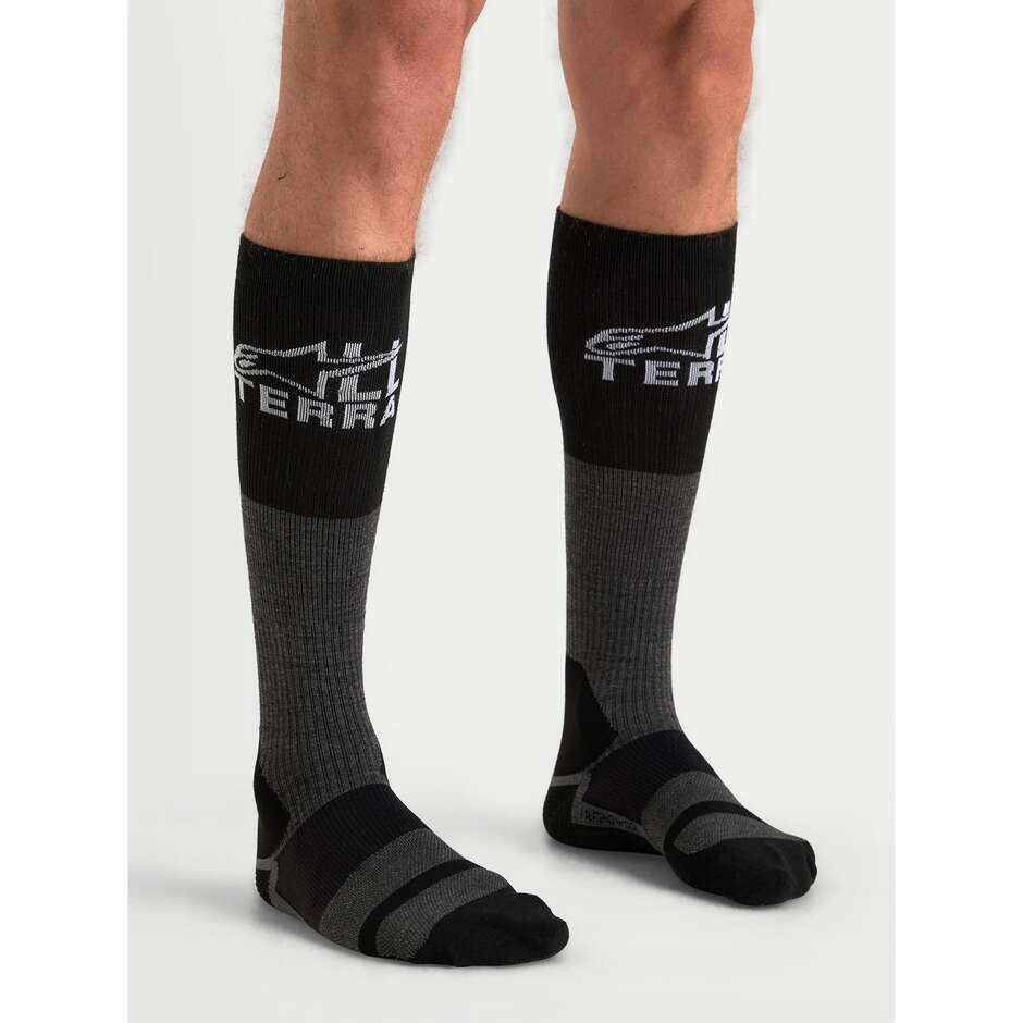 Alpinestars AT 8 MERINO SOCKS Dark Grey Black Motorcycle Socks